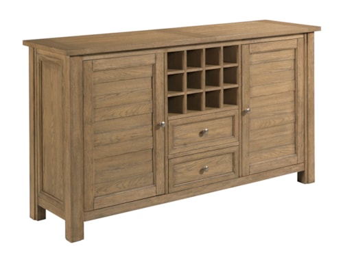 Transitional 2-Drawer Bar Cabinet with Shelves