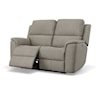 Flexsteel Aarons Power Headrest & Lumbar Reclining Loveseat