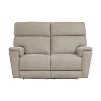 Casual Power Reclining Loveseat with Power Headrests and Lumbar