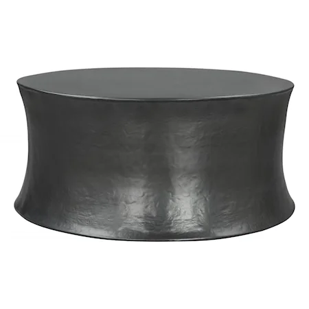 Contemporary Black Round Coffee Table