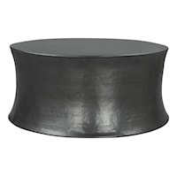 Contemporary Black Round Coffee Table