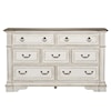 Liberty Furniture Abbey Park 7-Drawer Dresser and Landscape Mirror