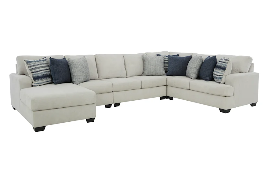 Lowder 5-Piece Sectional with Chaise by Benchcraft by Ashley at Royal Furniture