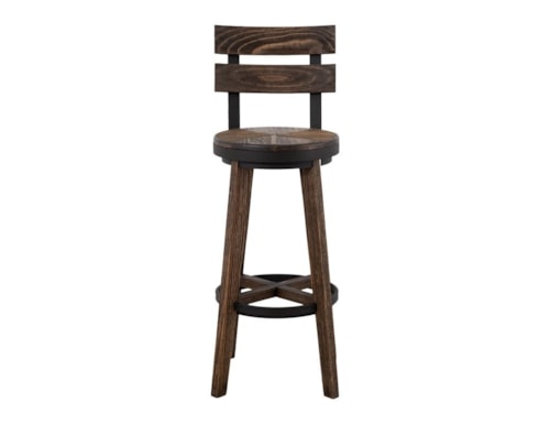 Farmhouse 30" Bar Stool with Metal Footrest