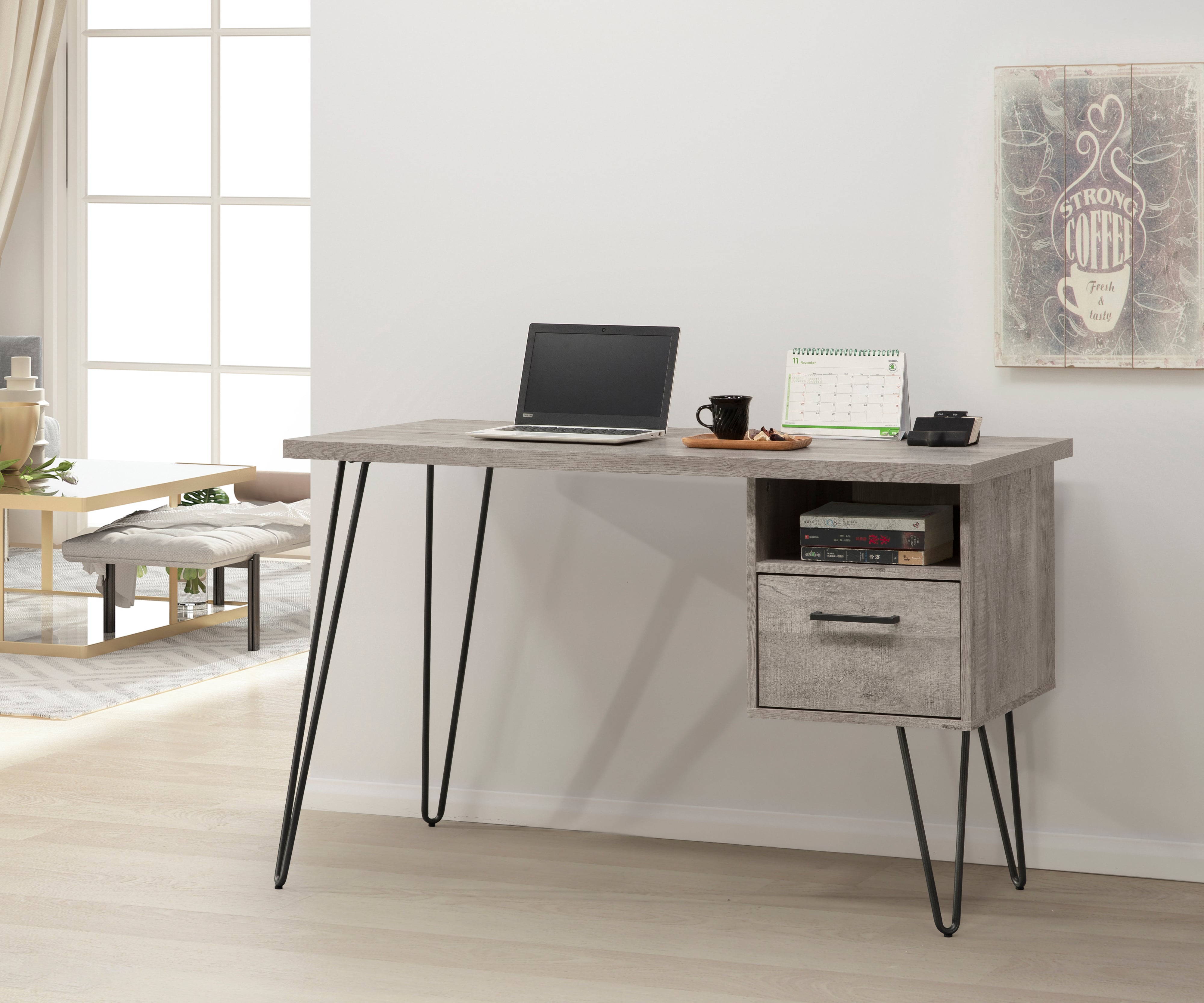 Grey Oak Desk