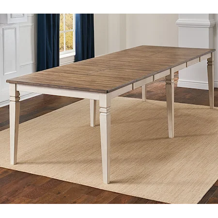 Relaxed Vintage Dining Table with Self-Storing Leaves