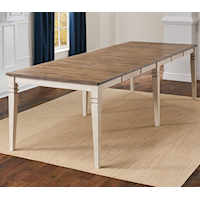 Relaxed Vintage Dining Table with Self-Storing Leaves