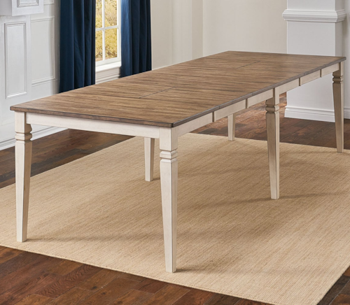 Relaxed Vintage Dining Table with Self-Storing Leaves
