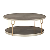 Round Coffee Table with Casters