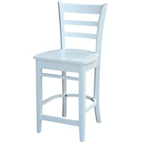 Transitional Emily Stool in Pure White