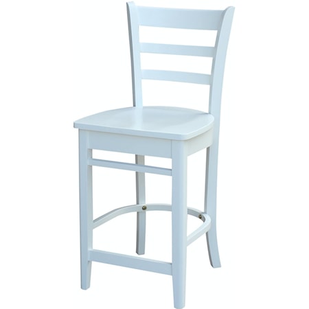 Emily Stool in Pure White