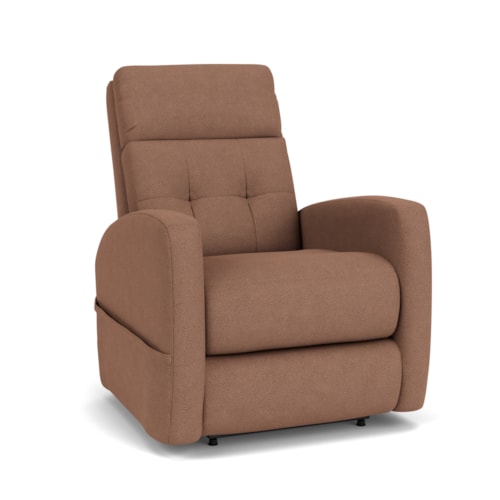 Contemporary Power Recliner with Power Headrest and Lumbar