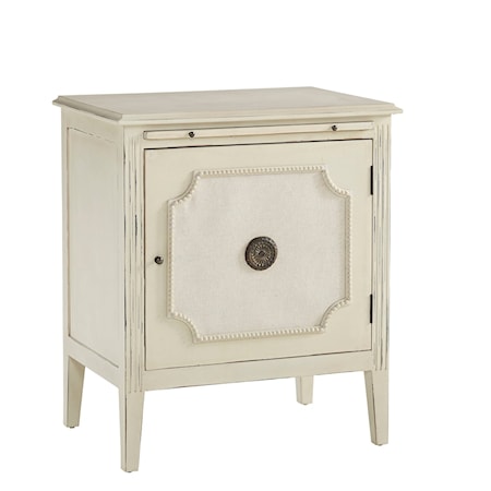 Linen &amp; Beaded Front End Table