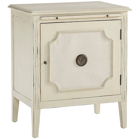 Linen & Beaded Front End Table