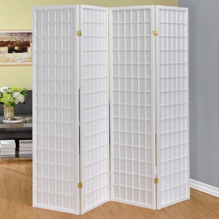 4-Panel Room Divider Folding Shoji Screen