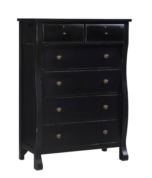 Transitional 6-Drawer Bedroom Chest with Felt-Lined and Cedar-Lined Drawers