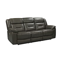 Contemporary Leather Sofa with Power Footrest