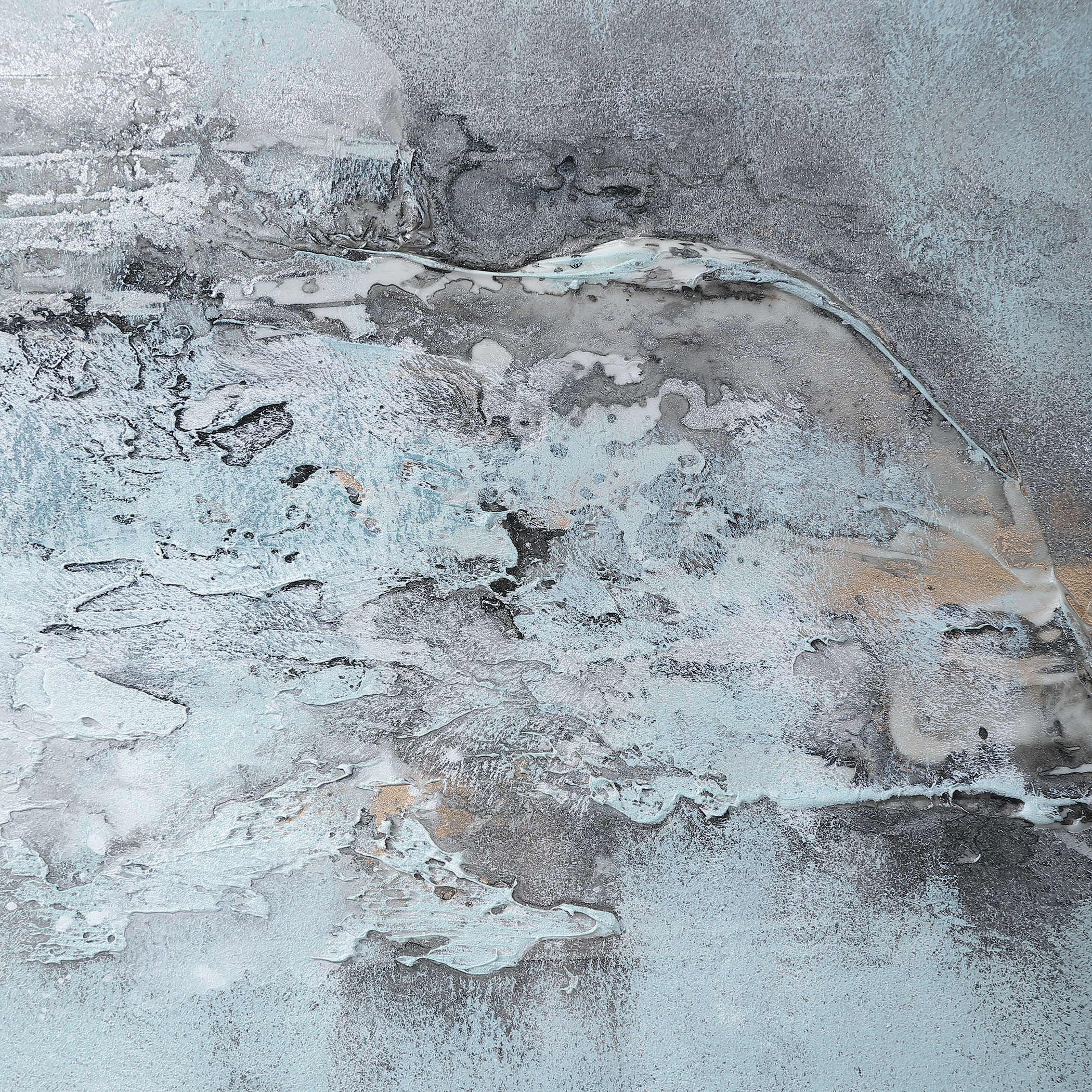 Uttermost Ocean Swell Swell Painted Metal Art, S/3, 3 Cartons