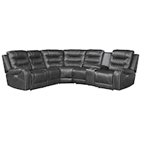 Transitional Power Reclining Sectional with USB Ports