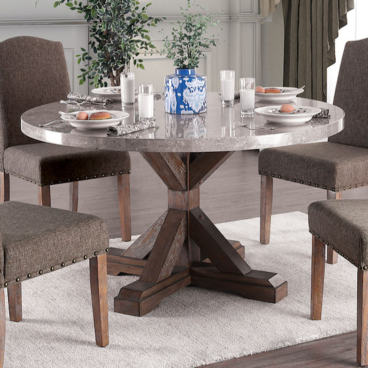 Furniture of America Bridgen Dining Table