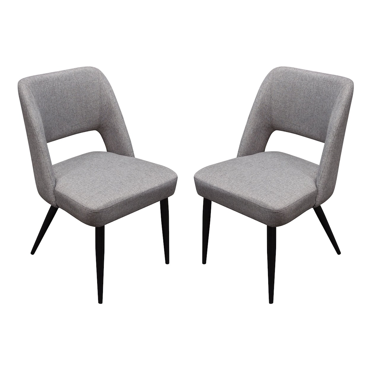 Diamond Sofa Furniture Reveal Set of 2 Dining Chairs in Grey Fabric