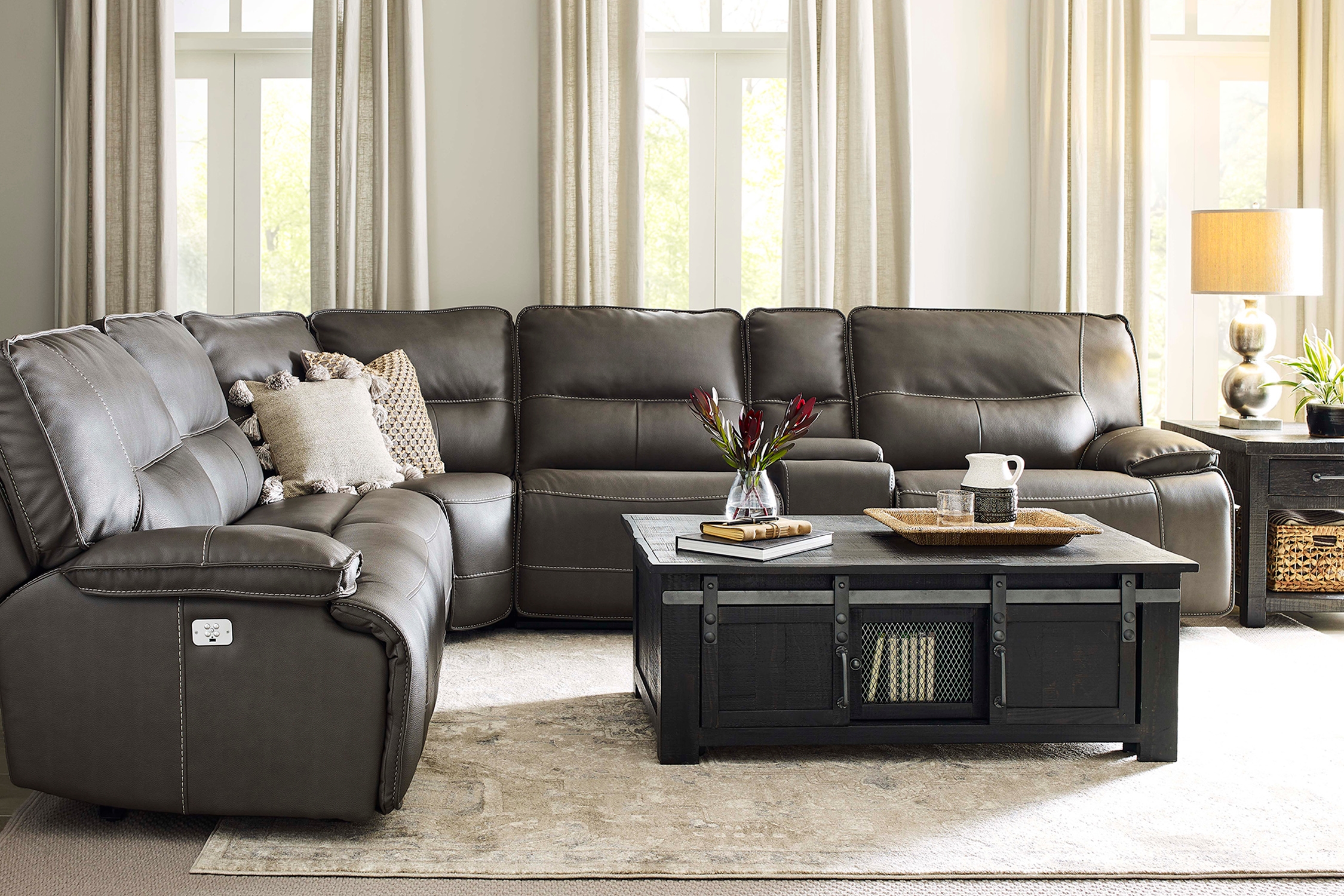 Parker Living Spartacus 6-Piece Power Reclining Sectional Sofa