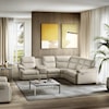 Natuzzi Editions 100% Italian Leather Potenza L-Shaped Curved Sectional