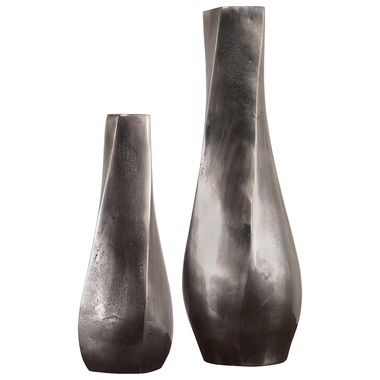 Uttermost Accessories - Vases and Urns Noa Dark Nickel Vases Set/2