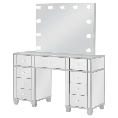 Allora 9-drawer Vanity Set w/ Lighting