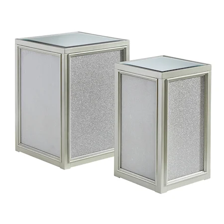 Mirrored Glam Nesting End Tables