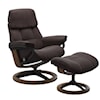 Stressless by Ekornes Stressless Ruby Medium Ruby Signature Recliner & Ottoman