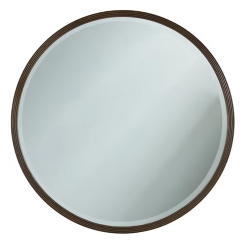 Modern Round Beveled Mirror