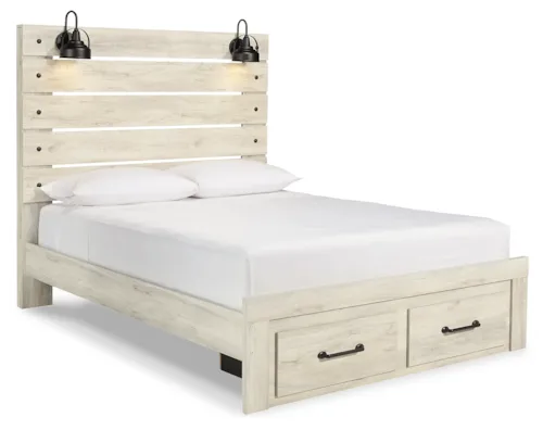 Queen Panel Storage Bed