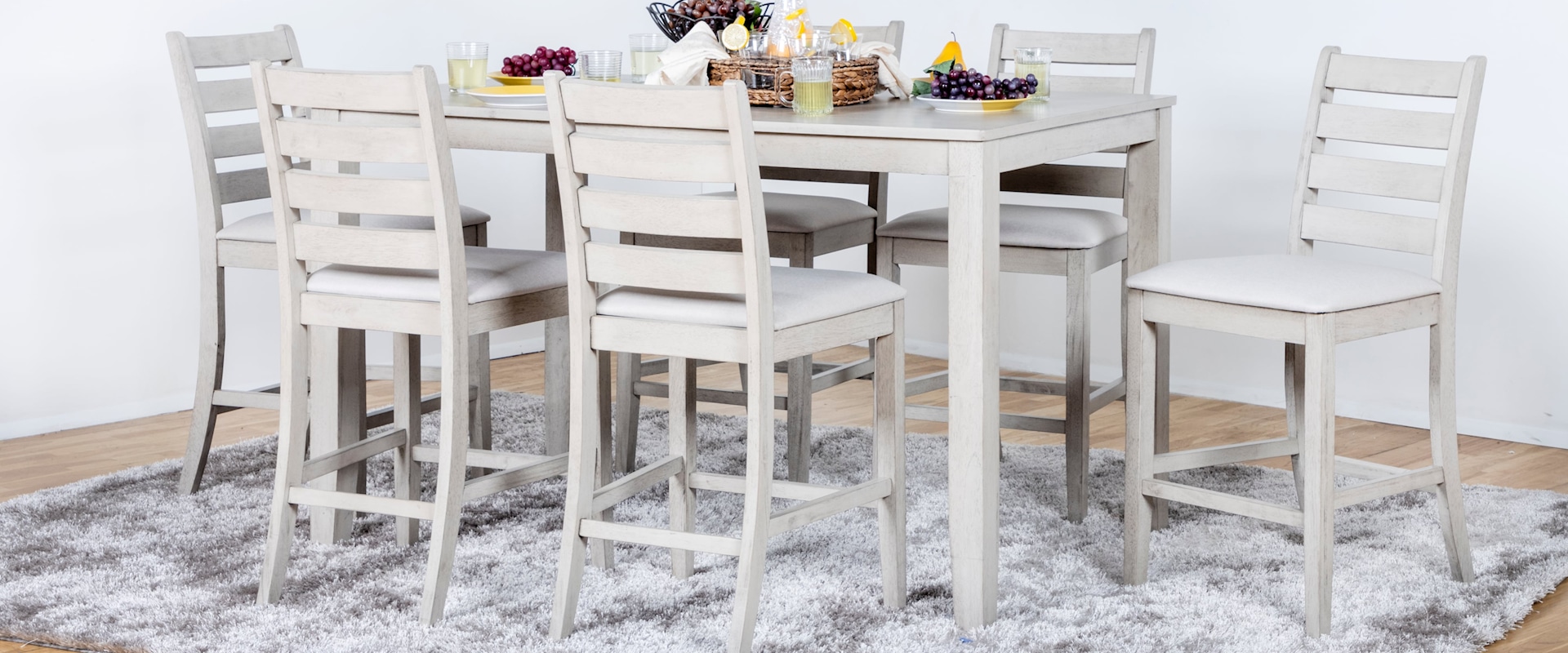 Farmhouse 5-Piece Counter Height Dining Set