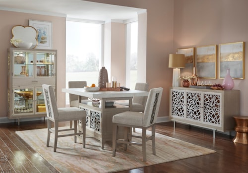 Contemporary 5-Piece Pub Table Set