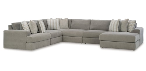 Contemporary 6-Piece Sectional with Chaise