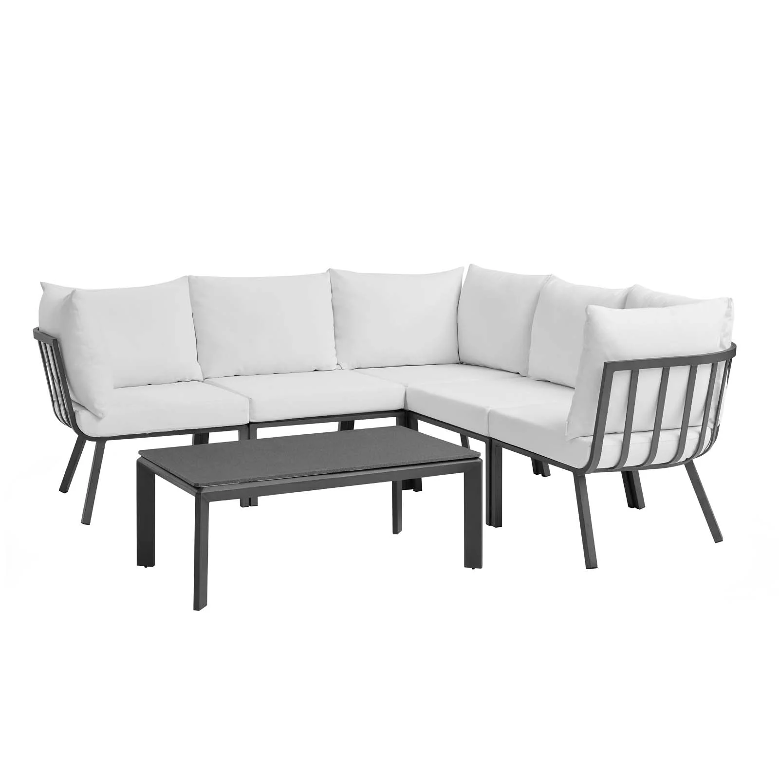 Modway Riverside EEI3788SLAWHI Riverside Coastal 6Piece Outdoor
