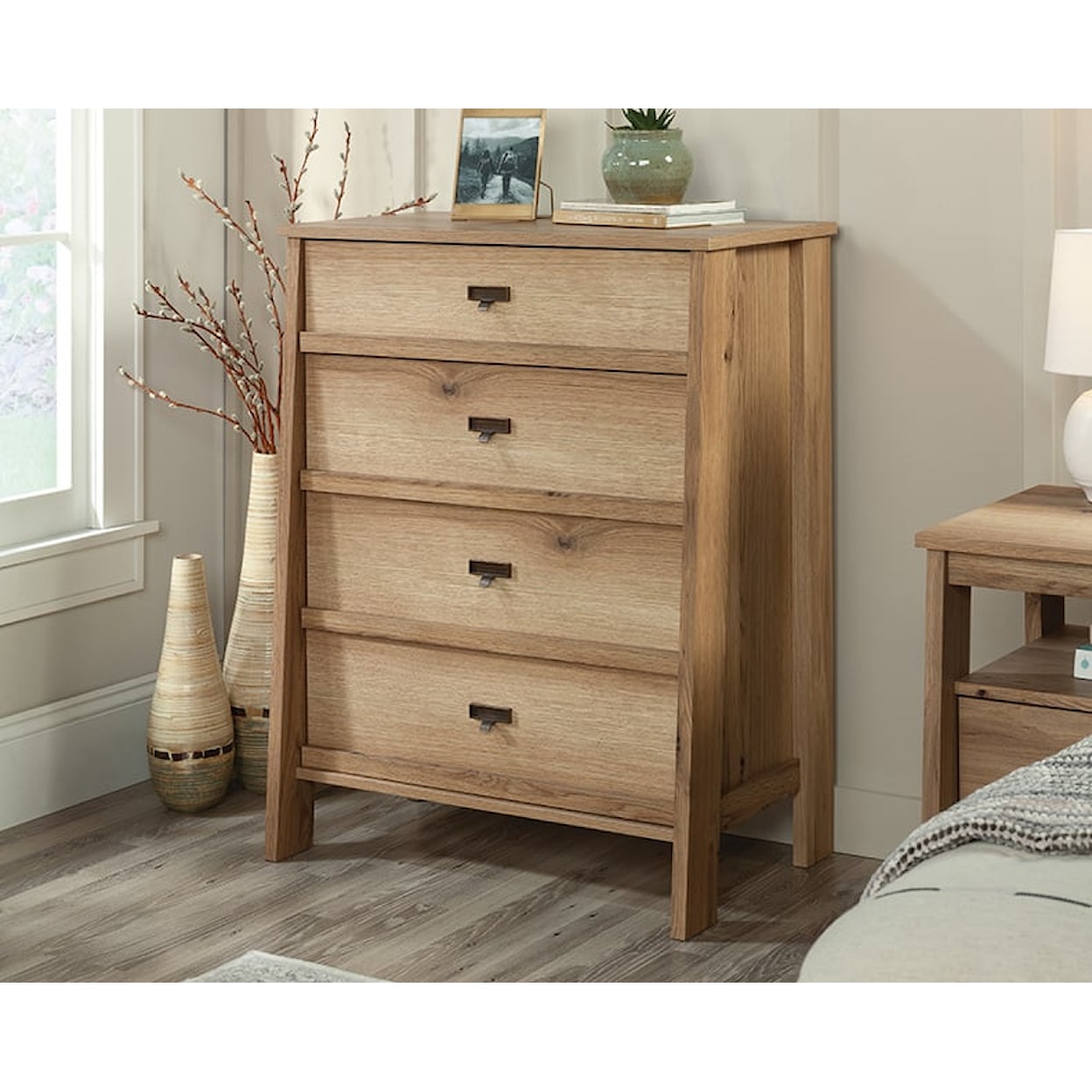 Sauder TRESTLE Trestle 4-Drawer Bedroom Chest