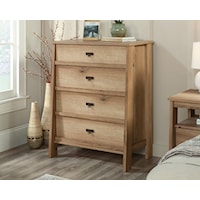 Modern Farmhouse 4-Drawer Bedroom Chest with Tip Safety Restraint Strap