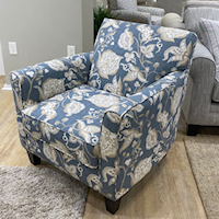 Transitional Floral Accent Chair