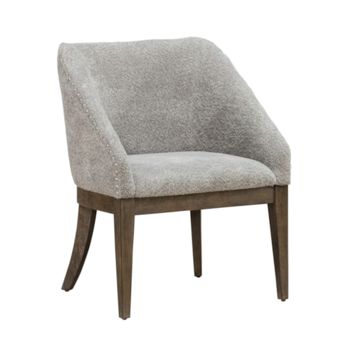 Contemporary Upholstered Side Chair with Nail Head Trim