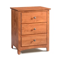 NIGHT STAND WITH 3 DRAWERS - STOCKED IN DIFFERENT FINISH