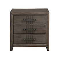 Transitional 3-Drawer Nightstand