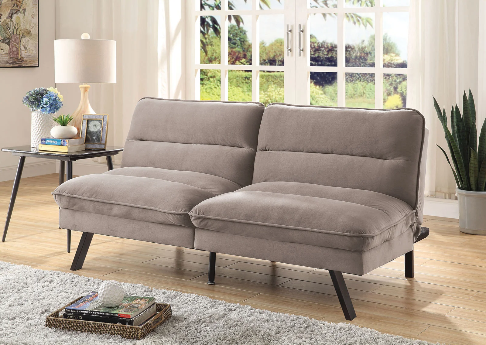 Furniture of America Maryam Futon Sofa Dream Home Interiors | -