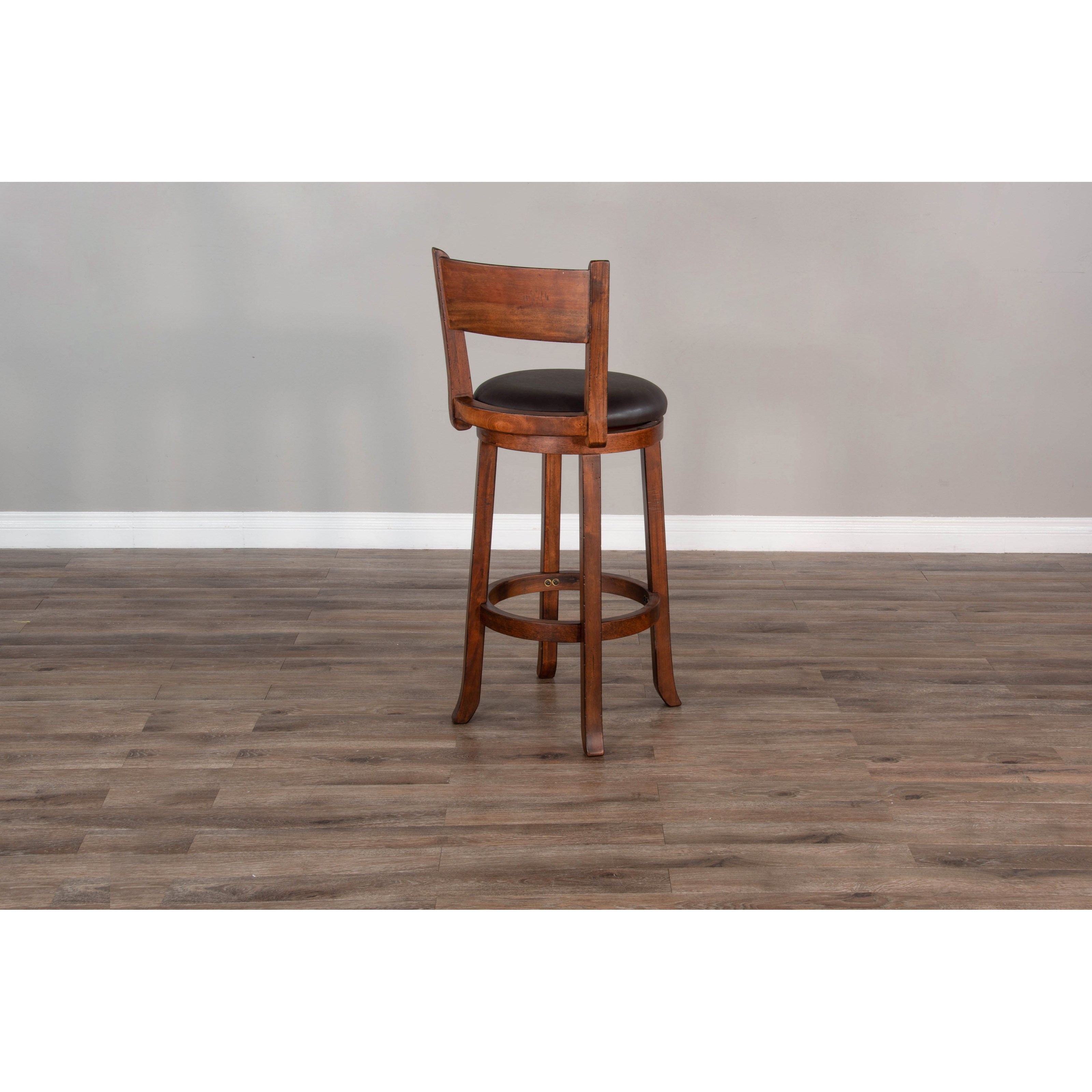 30"H Swivel Barstool, Cushion Seat &amp; Back