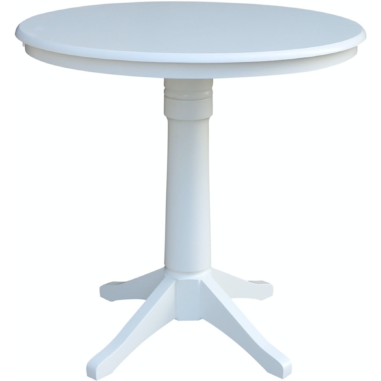 John Thomas Dining Essentials 36'' Pedestal Table in Pure White