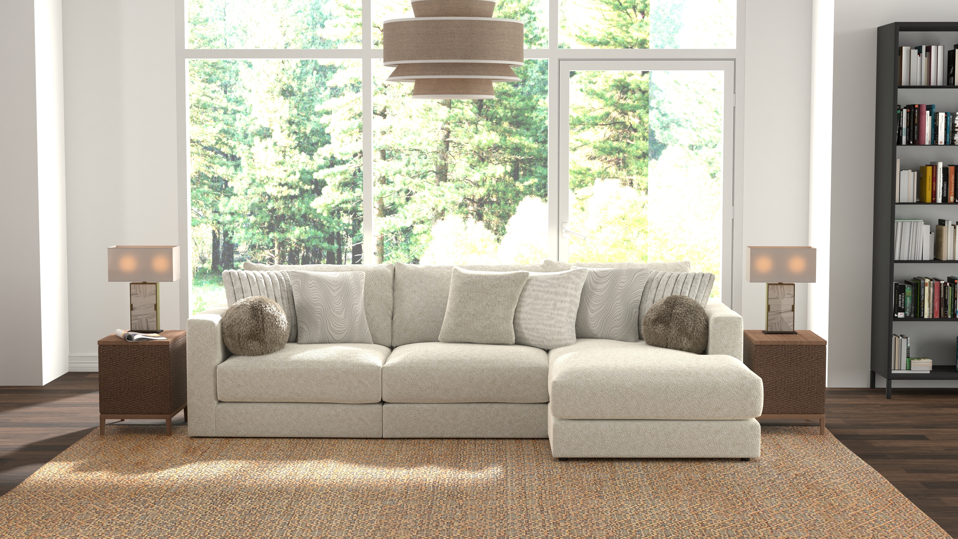 Jackson Furniture Ritzy 3-Piece Sectional Sofa