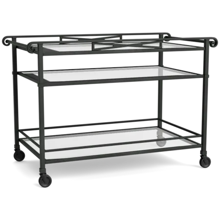 Classic Glass-Shelf Serving Cart