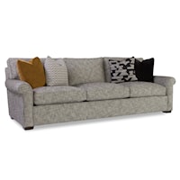 Contemporary 109" Sofa with Rolled Arms