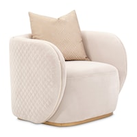 Transitional Upholstered Chair with Channel Tufting